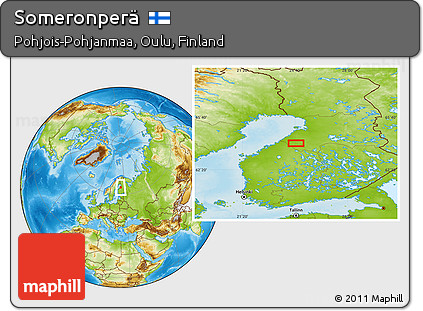 Physical Location Map of Someronperä