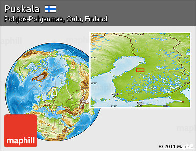 Physical Location Map of Puskala