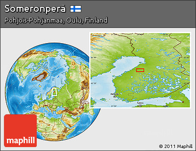 Physical Location Map of Someronperä