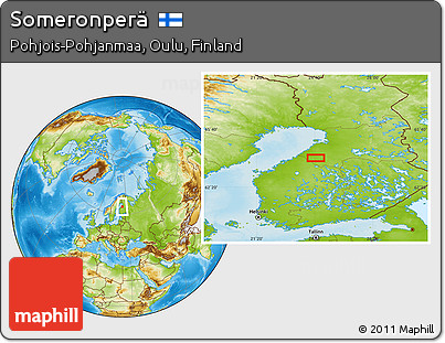 Physical Location Map of Someronperä