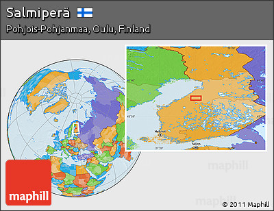 Political Location Map of Salmiperä