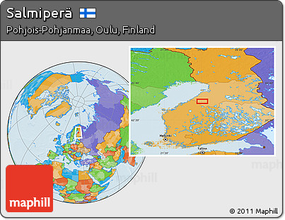 Political Location Map of Salmiperä