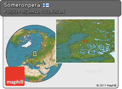Satellite Location Map of Someronperä