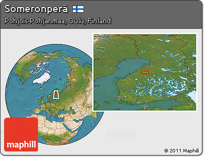 Satellite Location Map of Someronperä