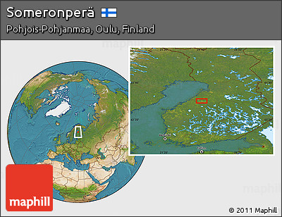 Satellite Location Map of Someronperä