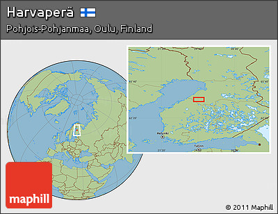 Savanna Style Location Map of Harvaperä