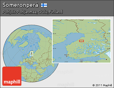Savanna Style Location Map of Someronperä