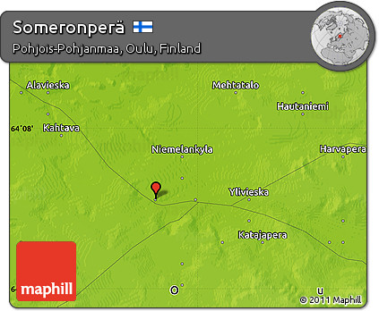 Physical Map of Someronperä
