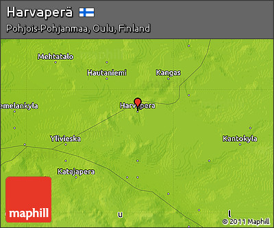 Physical Map of Harvaperä