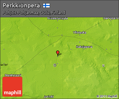 Physical Map of Perkkiönperä