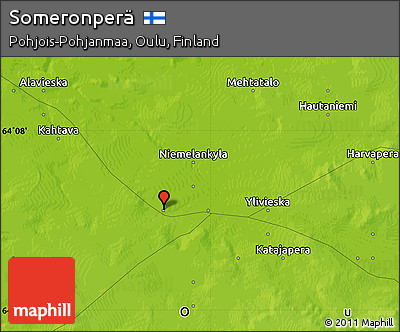 Physical Map of Someronperä