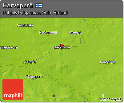 Physical Map of Harvaperä