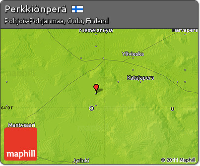 Physical Map of Perkkiönperä