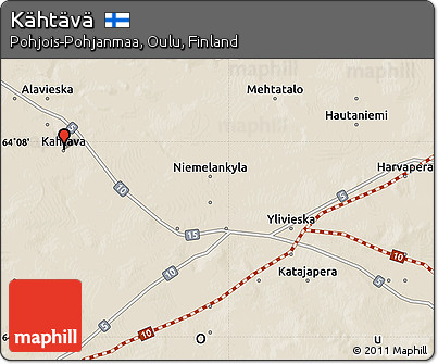 Shaded Relief Map of Kähtävä