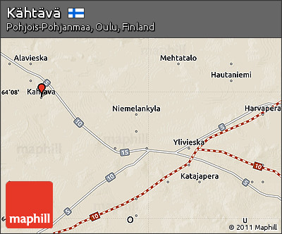 Shaded Relief Map of Kähtävä