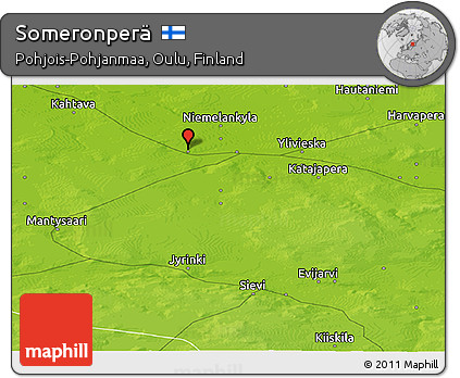 Physical Panoramic Map of Someronperä