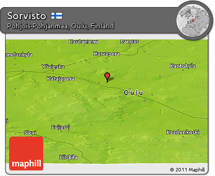 Physical Panoramic Map of Sorvisto