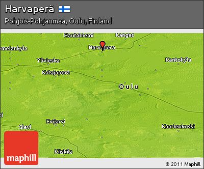 Physical Panoramic Map of Harvaperä