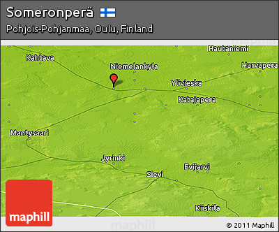 Physical Panoramic Map of Someronperä