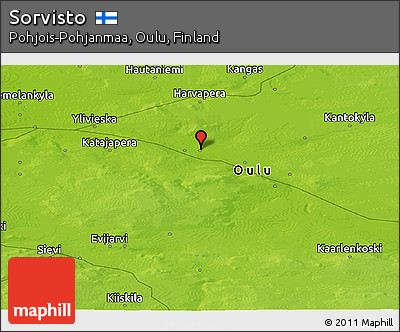 Physical Panoramic Map of Sorvisto
