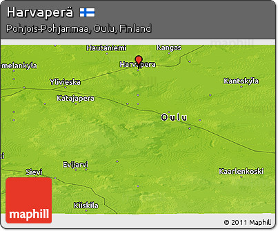 Physical Panoramic Map of Harvaperä