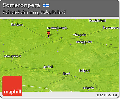 Physical Panoramic Map of Someronperä
