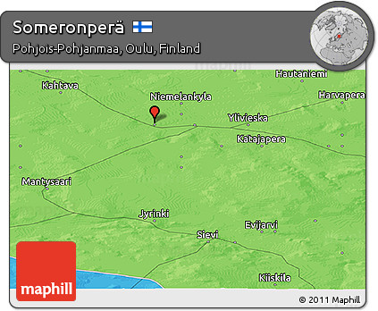 Political Panoramic Map of Someronperä