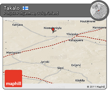 Shaded Relief Panoramic Map of Takalo