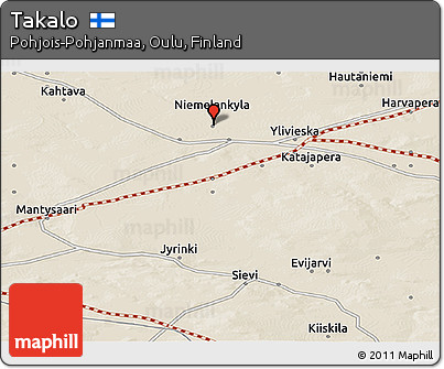 Shaded Relief Panoramic Map of Takalo