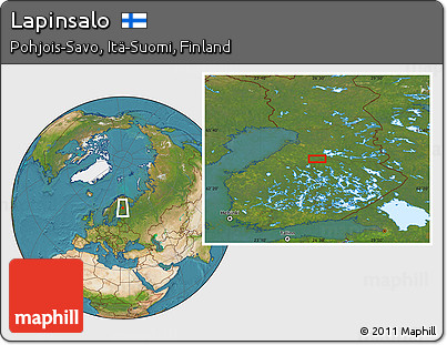 Satellite Location Map of Lapinsalo