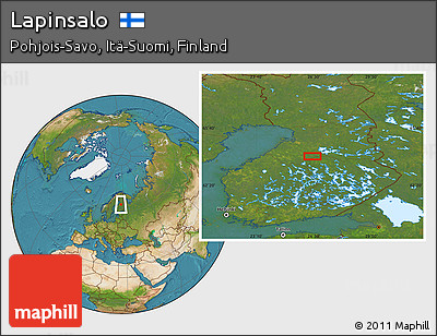 Satellite Location Map of Lapinsalo