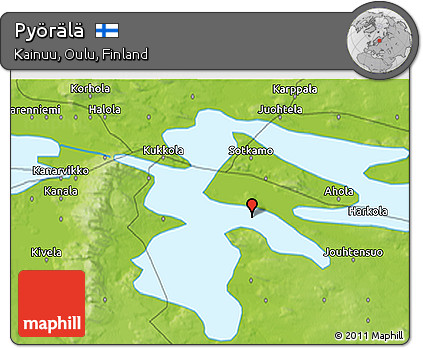 Physical 3D Map of Pyörälä