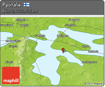 Physical 3D Map of Pyörälä
