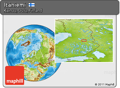 Physical Location Map of Itäniemi