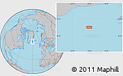 Gray Location Map of the area around 64° 0' 52" N, 29° 40' 29" W