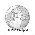 Outline Map of the Area around 64° 0' 52" N, 31° 22' 30" W, rectangular outline