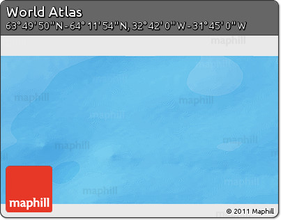 Political 3D Map of the Area around 64° 0' 52" N, 32° 13' 30" W