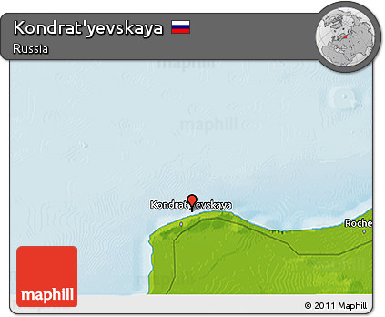 Physical 3D Map of Kondrat'yevskaya