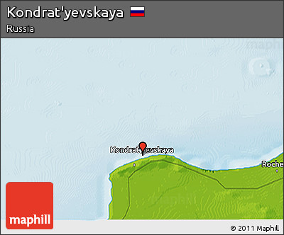 Physical 3D Map of Kondrat'yevskaya
