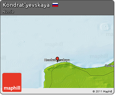 Physical 3D Map of Kondrat'yevskaya