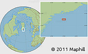 Savanna Style Location Map of the area around 64° 0' 52" N, 37° 19' 30" W