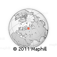 Outline Map of the Area around 64° 0' 52" N, 45° 7' 30" E, rectangular outline