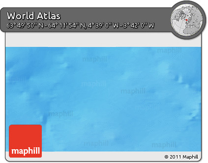 Physical 3D Map of the Area around 64° 0' 52" N, 4° 10' 30" W
