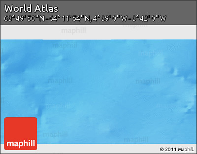 Physical 3D Map of the Area around 64° 0' 52" N, 4° 10' 30" W