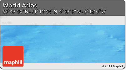 Shaded Relief Panoramic Map of the Area around 64° 0' 52" N, 4° 10' 30" W