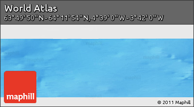 Shaded Relief Panoramic Map of the Area around 64° 0' 52" N, 4° 10' 30" W