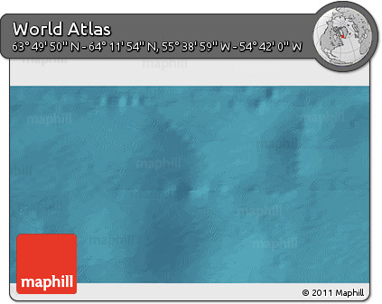 Satellite 3D Map of the Area around 64° 0' 52" N, 55° 10' 29" W