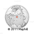 Outline Map of the Area around 64° 0' 52" N, 77° 25' 30" E, rectangular outline