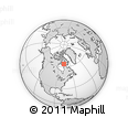 Outline Map of the Area around 64° 0' 52" N, 77° 16' 30" W, rectangular outline