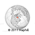 Outline Map of the Area around 64° 0' 52" N, 78° 7' 30" W, rectangular outline